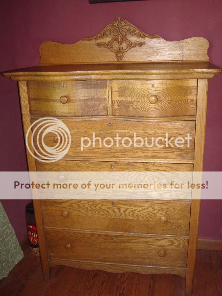 Solid Oak Antique Highboy Dresser Photo by darcifarow Photobucket